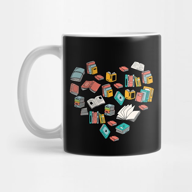 Heart Of Books Reader Lover Nerd by Teewyld